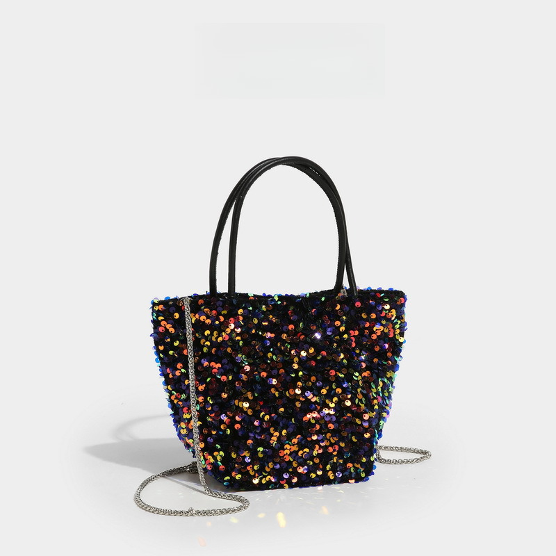 2025S Fashion Designer Early Spring Korean Version Colorful Sequin Single Shoulder Carrying Crossbody Bag
