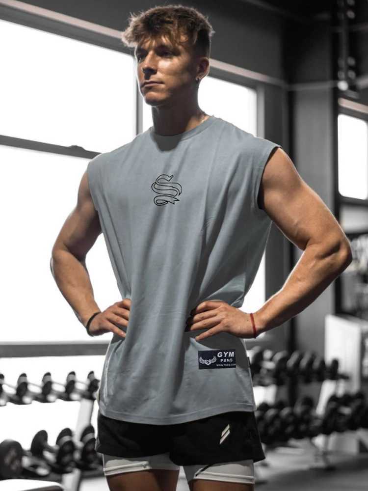 Summer Sleepless T-shirt Mens Sports Tank Top Loose Fast Dry Breathable Running Fitness Clothing Men X250324