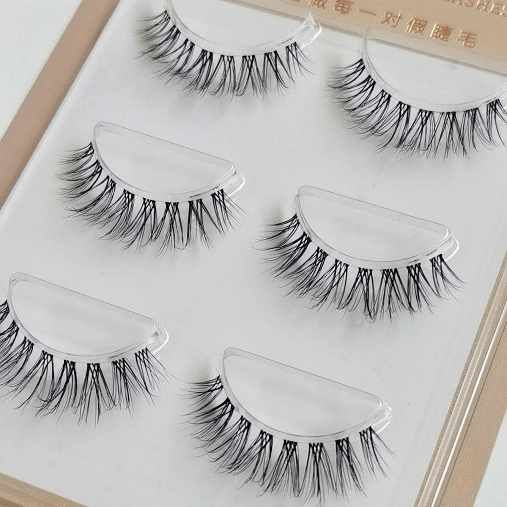 New type of false eyelashes natural simulation transparent stem grafting sensation imitation mink capillary stem whole piece light makeup for Asian ha