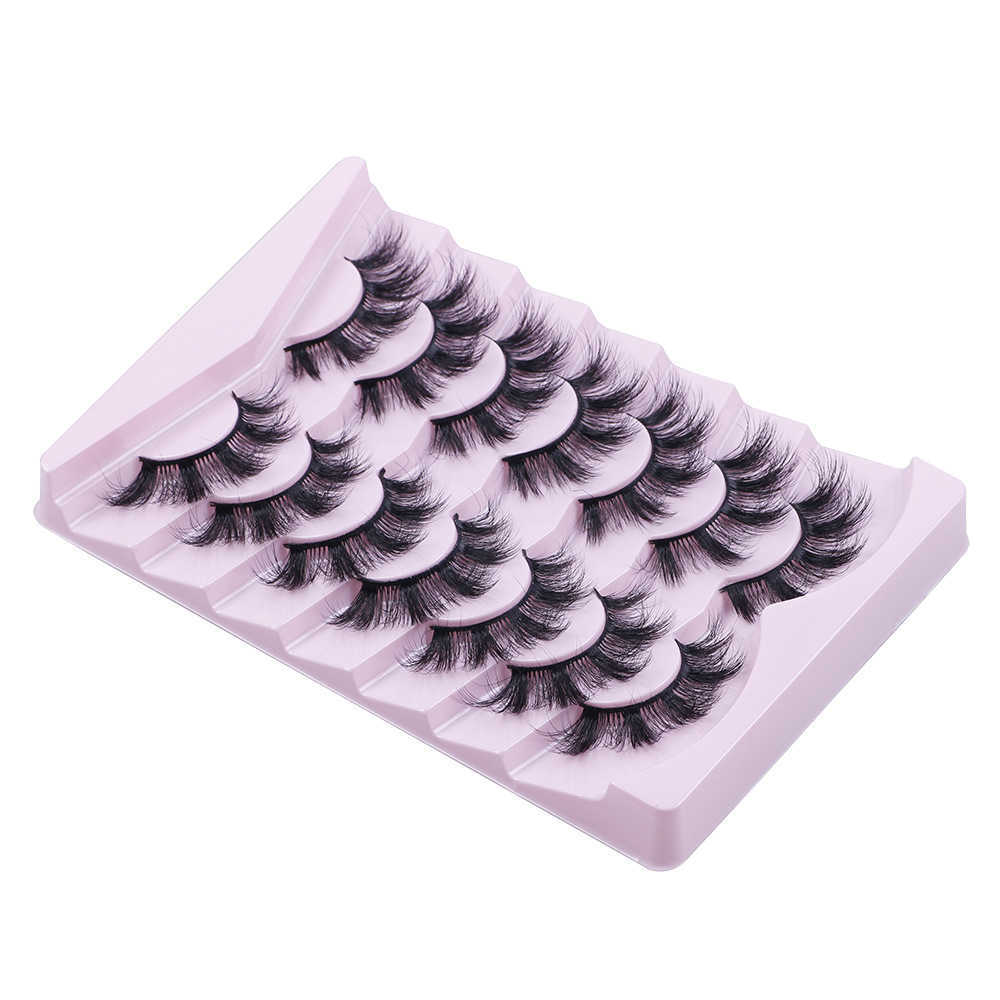 New product 7 pairs of fake eyelashes with thick exaggerated curls simulated eyelashes one-piece eyelashes W250324