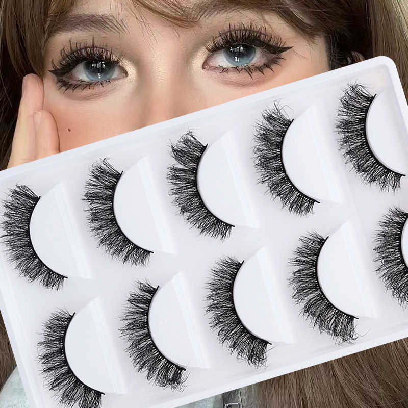 DINGSEN False Eyelash Stable Fury Fluffy Eyelash Thick Curly Eyelash W250324