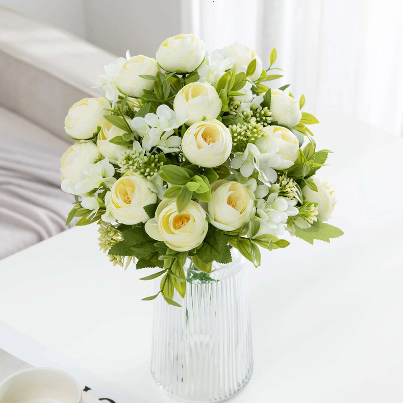 Faux wers DIY Kit Realistic Simulated Tea Roses with Multiple Forks for Creative Table Scapes beautiful