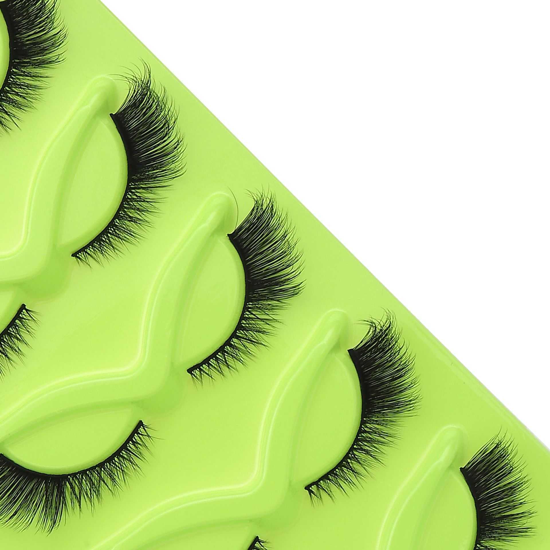 Five Pair Fox Eyelash Cat Eye Fox Series False Eyelash Tail Thick Curly Extended Edition W250324