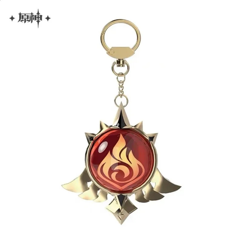 Genuine Official Genshin Impact Visual Keychain Hangable Decoration Anime Game Metal Pendant Peripheral Badge Accessories Gifts 250322
