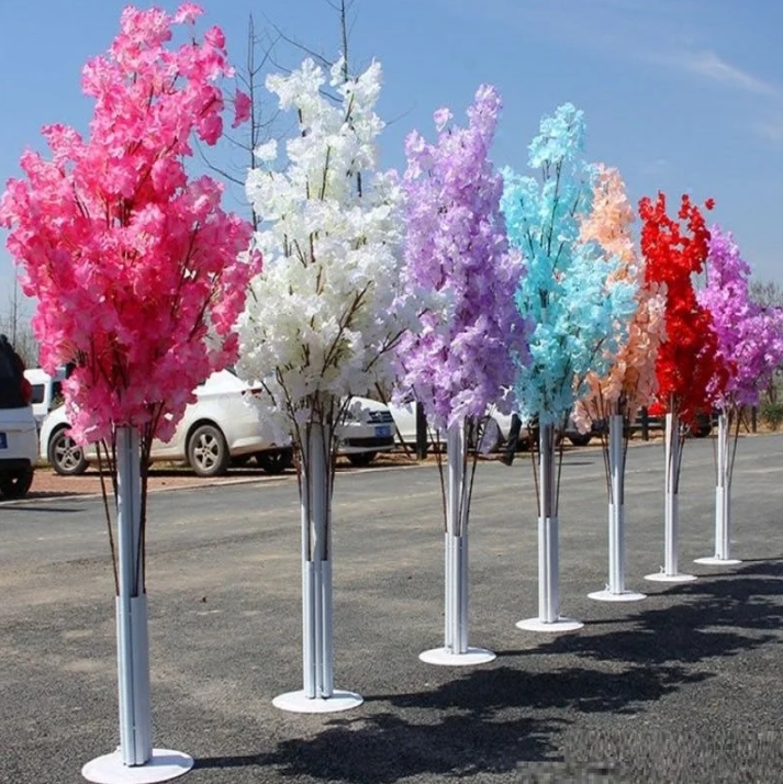 Decorative Flowers Wreaths Wedding Decoration 5Ft Tall 10 Piece/Lot Slik Artificial Cherry Blossom Tree Roman Column Road Leads Fo Dhuog