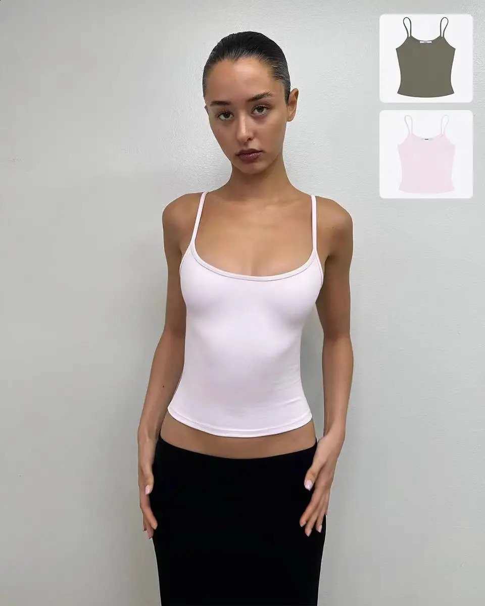 Tankair Pink Camisolution Pink color beautiful color vest Top custom dye 250318