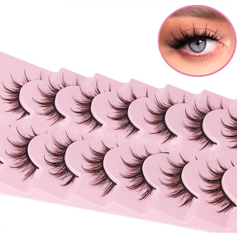 M01 Seven Pair Anime Eyelash Natural Thick Three Dimensional Curling Barbie Manga Eyelash W250324