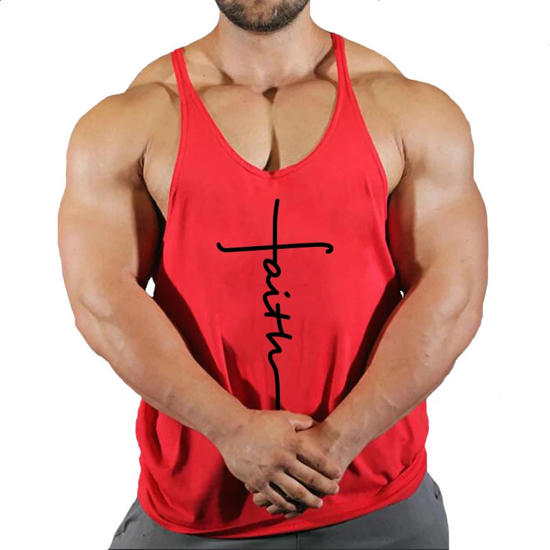 mens cotton tank tops shirt gym fitness vest sleeveless male casual bodybuilding sports man Workout clothes clothing 250324