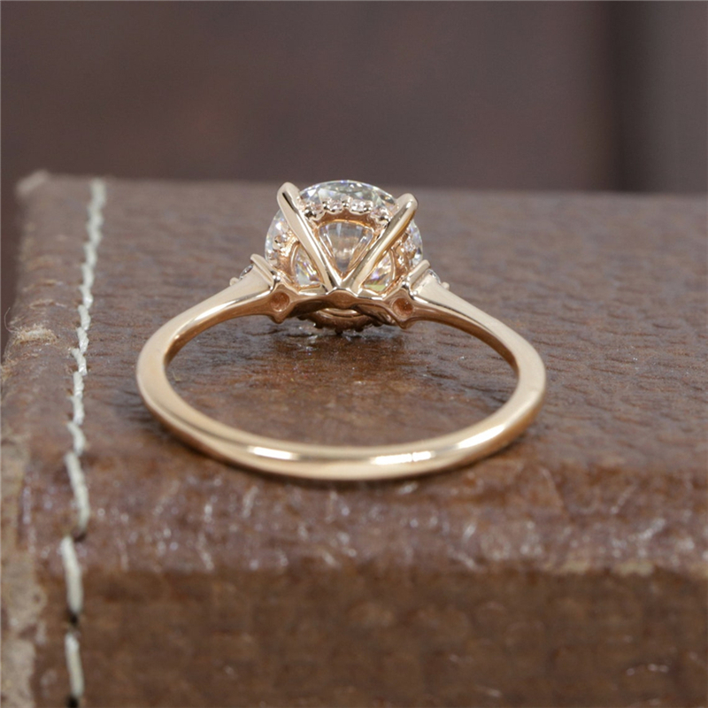 Jewelry Lab Grown Diamond 2.0 Carat Round Cut Solitaire Ring Real Gold IGI Certificate Engagement Fashion Ring For Women