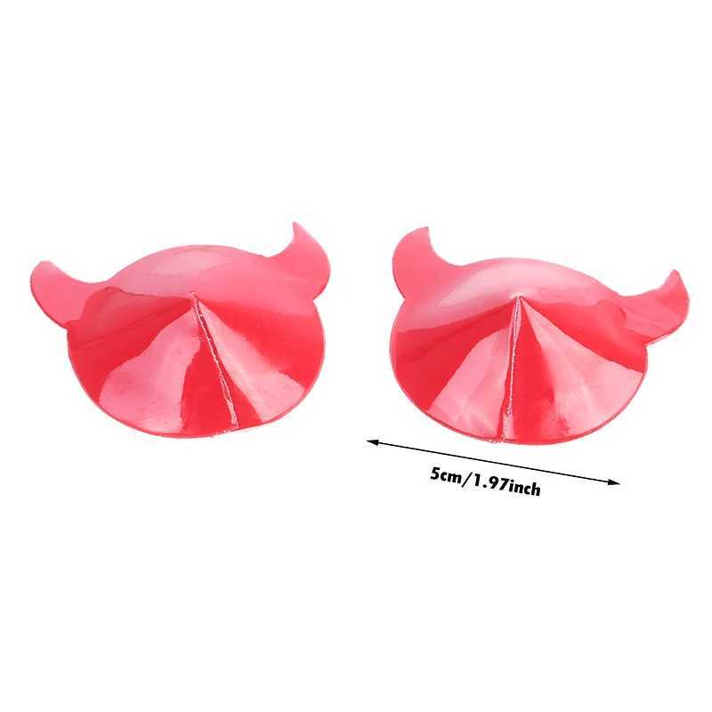 Chest stickers horn stickers disposable self-adhesive fabric chest stickers cushion covers bras sexy devil cushion stickersXJ250324