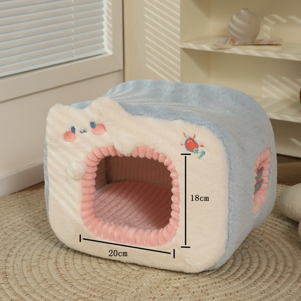 Pet dog kennel Cat kennel winter warm four seasons universal cold cat house winter closed cat kennel