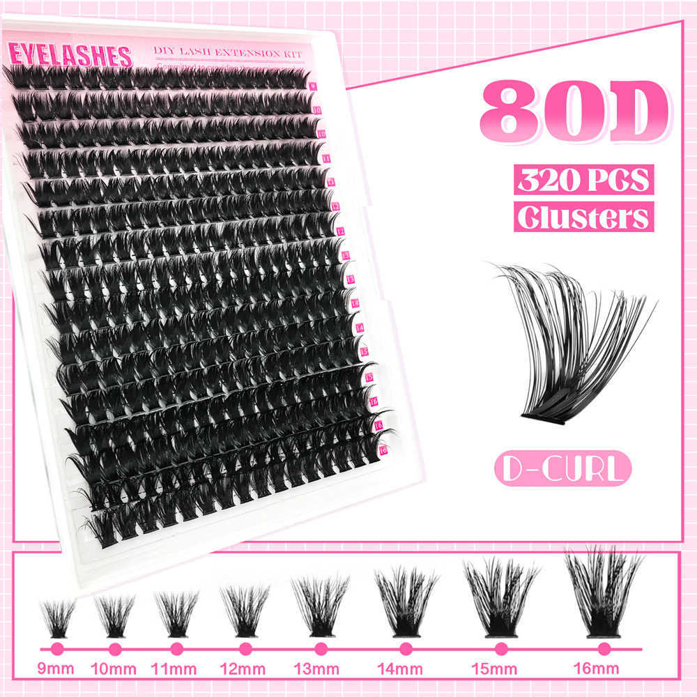 80D Thick and Fluffy Cat Eye False Eyelash Beauty Special Thick Grafted False Eyelash Curl W250324