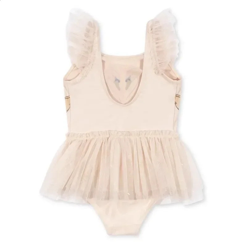 Swan Sunscreen swimsuit baby swimsuit girl swimsuit girl swimsuit cherry swimsuit bikini one-piece childrens swimsuit 250324