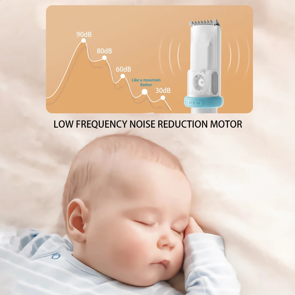 Portable Baby Electric Silent Hair Clipper Multi Purpose USB Charging Children Waterproof Home Electric Hair Clipper Set 250303