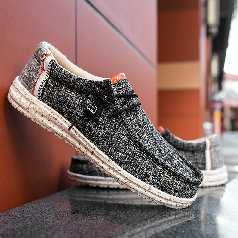 Men Casual Shoes Fashion Soft Canvas Shoes Breathable Mens Walking Flat Sneakers Outdoor Light Mens Shoes Vulcanize Shoes R250324