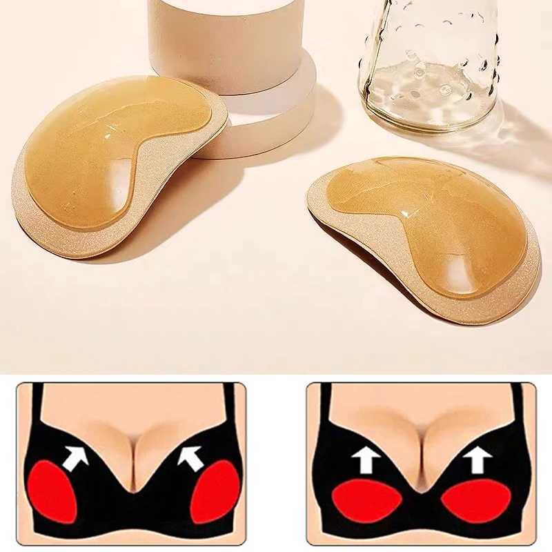 Bikini chest push up adhesive bra for women thick breathable sponge pad for breasts detachable insert swimsuit invisible Nipple coverXJ250324