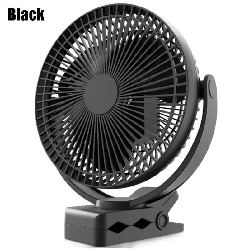 10000mAh 8-inch rechargeable USB desktop fan portable clip on fan 4-speed low-noise air circulation USB fan Z250324