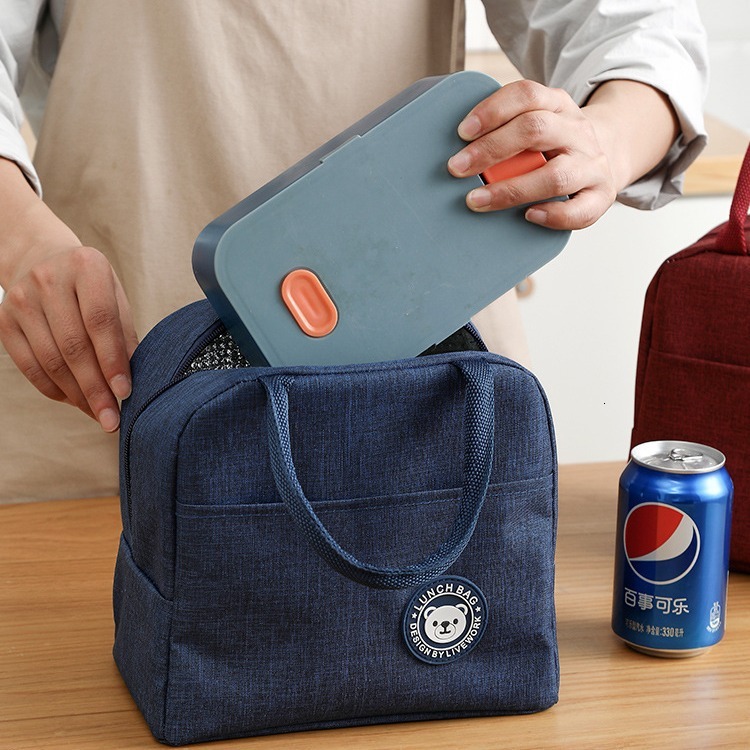 2025S Fashion Designer Bento Box Office Workers Bag For Women Insulated Lunch Box Bag Aluminum Foil Ice Pack