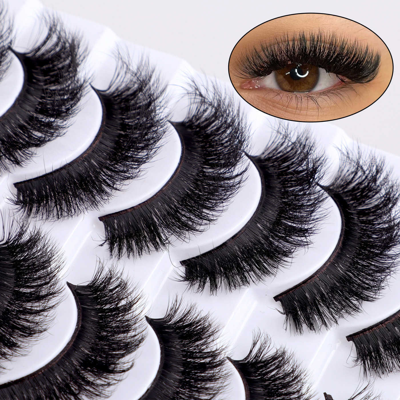 Natural Thick 10 Pair Explosive Hair Fake Eyelash Activity Exaggerated Curling Eyelash W250324