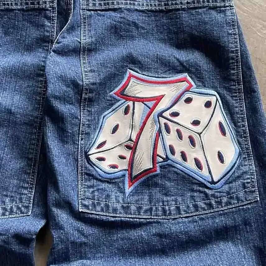 Haruku Y2k Baggy Men Women Vintage Embroidered High Quality Hip Hop Goth Casual Wide Leg Jeans Streetwear Clothing