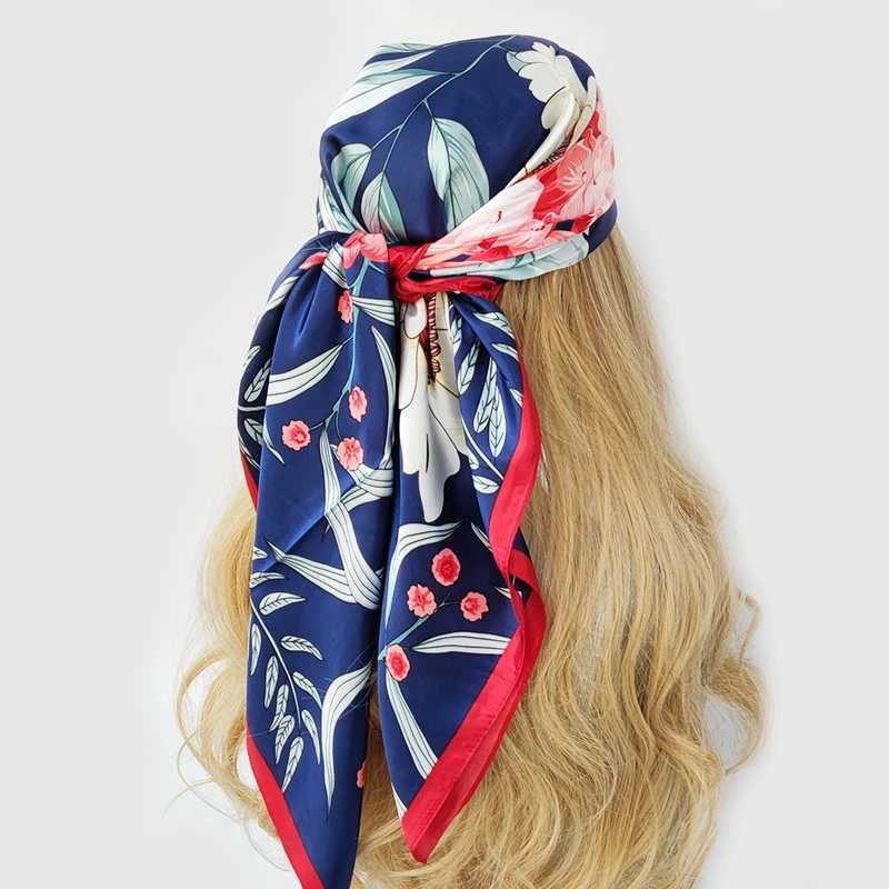 Luxury Printed Silk Square Scarf Wen Chun Neck Tie Shawl Bag Fem 90cm Hair Wrist Kercheif Headscarf Bandana 2022 X250324