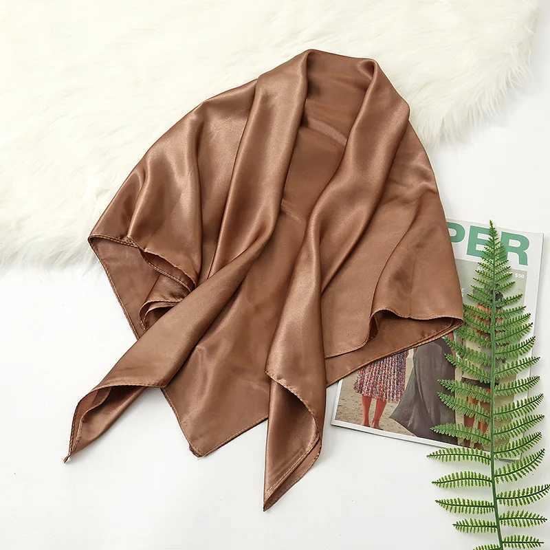 90cm solid collar headscarf used for silk ribbon hair Fem square shawl womens shawl X250324