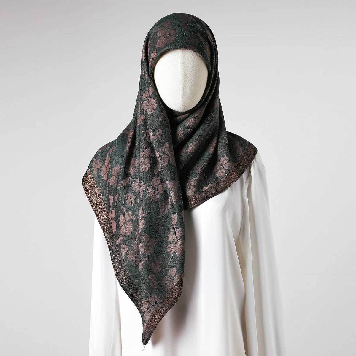 Neckerchief Shawl Packaging Printing Silk Scarf Square Text Muslim Headscarf Elegant Belt Bandana Design New Foard X250324