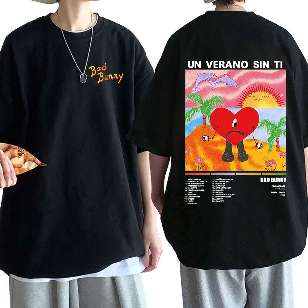 Un Verano Sin Ti Graphics Print T-shirt for mens fashion hip-hop shorts Sly oversized T-shirt unisex X250324