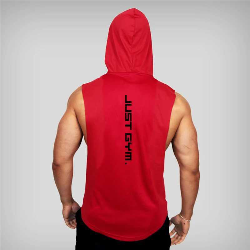 New fashion cotton sleeveless sportswear hoodies vests mens fitness shirts single set fitness vests X250324