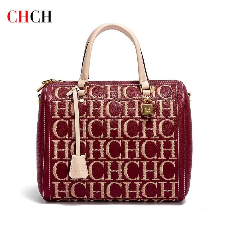 CHCH Shoulder New Embroidered Letter Design Handbag Women's Tote Bag