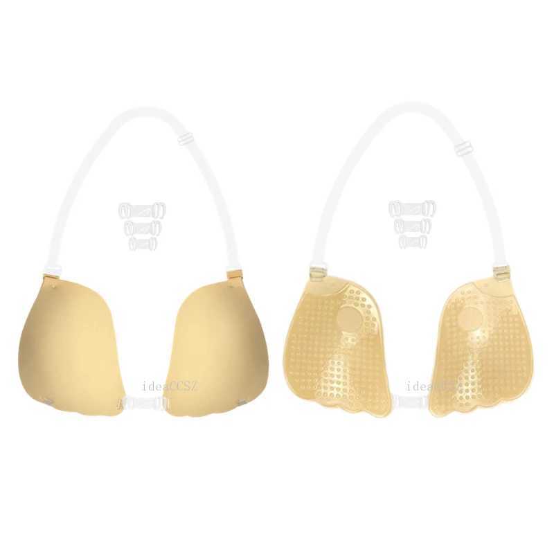 Reusable strapless self-adhesive silicone underwear suitable for womens invisible push up bras strapless lifting wedding underwearXJ250324