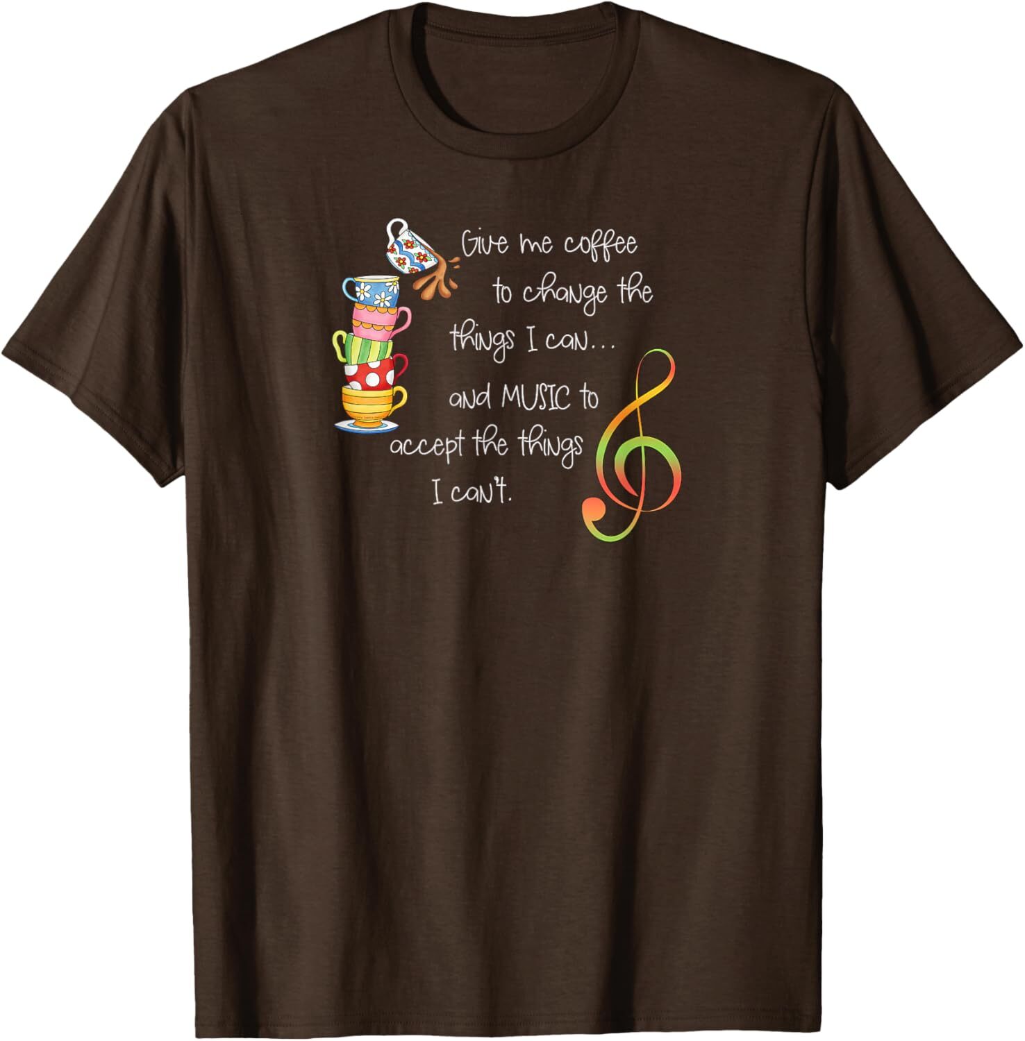 T shirt for Mens Give Me Coffee or Music Coffee and Music Lovers Graphic Tee Casual Tops Clothes Short sleeve cool