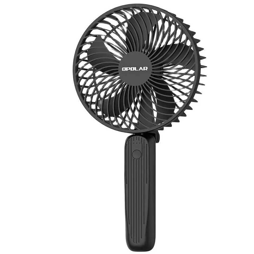 Opolar 10000mAh Handheld Mini Fan Foldable Camping Fan Silent Strong Wind Rechargeable Air Cooler Home Outdoor Room Travel USB Z250324