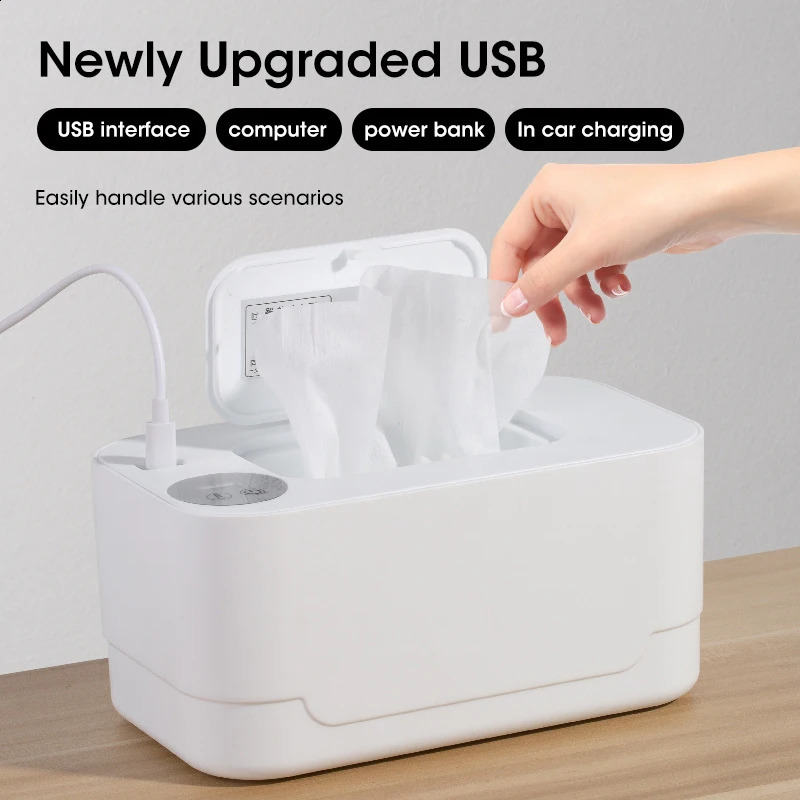Baby Wet Wipe Warmer Tissue Heater Warming Machine Wipes Heating USB Cotton Towel Smart Polypropylene Baby 250320
