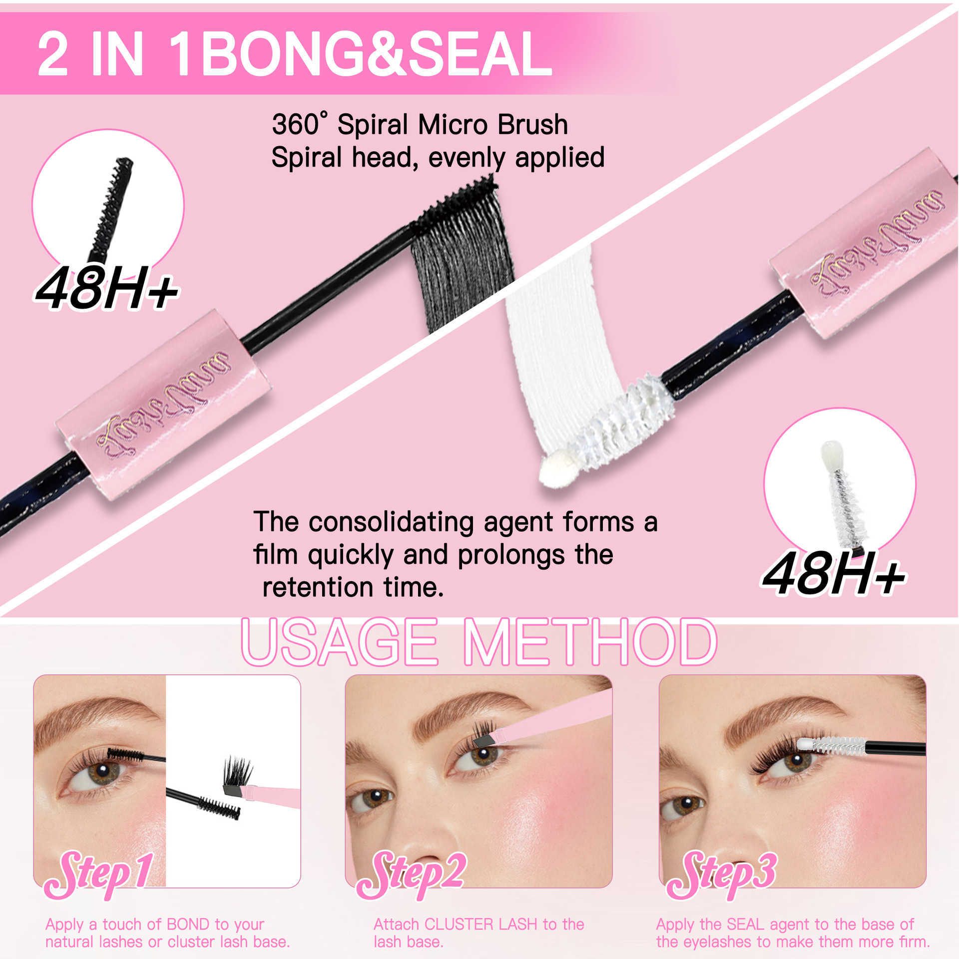 Lashes Kit Large Capacity Eyelash False Eyelash Thick Curling Single Cluster Flat Holiday Eyelash W250324