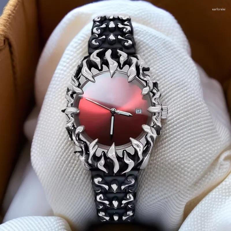 Wristwatches Fashion Original Claw Watch Alabaster Style Retro Y2K European American Watches Special Shaped Alien Advanced Ins Niche