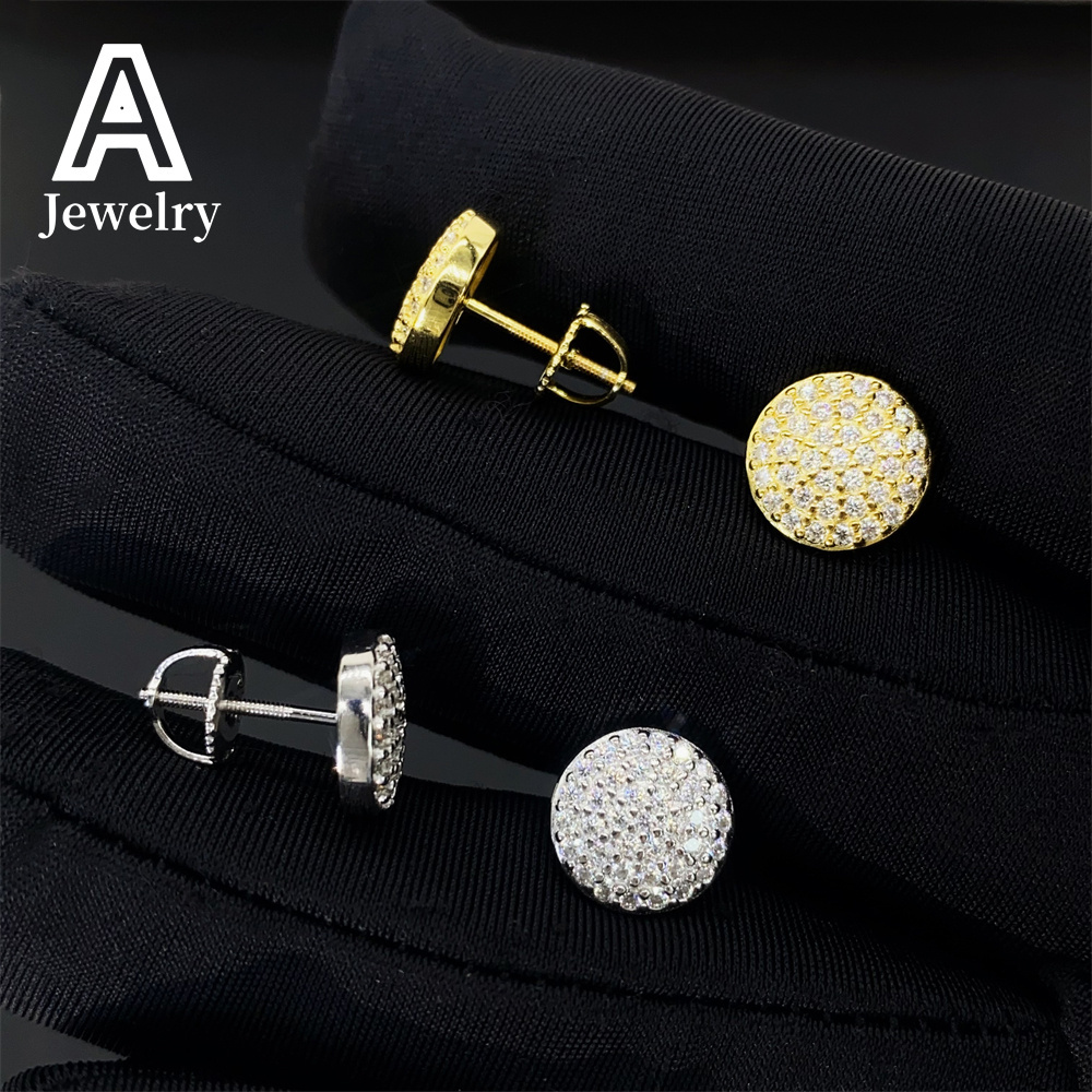 European and American 925 Silver vvs1MoissaniteEarrings tested by diamond personality boutique earrings for men and women