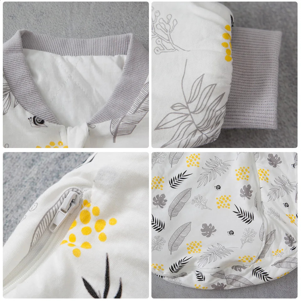 Baby Sleep Bag Diaper Change Soft 100% Cotton Thin Spring Sleep Bag Quilt Cartoon Printing Childrens Sleep Protection 250324