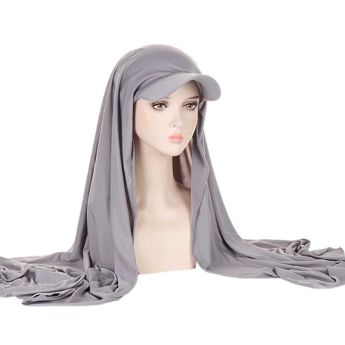 New Musilm Wen Jersey headscarf with basic ball cap summer sports cap chiffon headscarf ready to wear instant jersey sports headscarf at any time X250