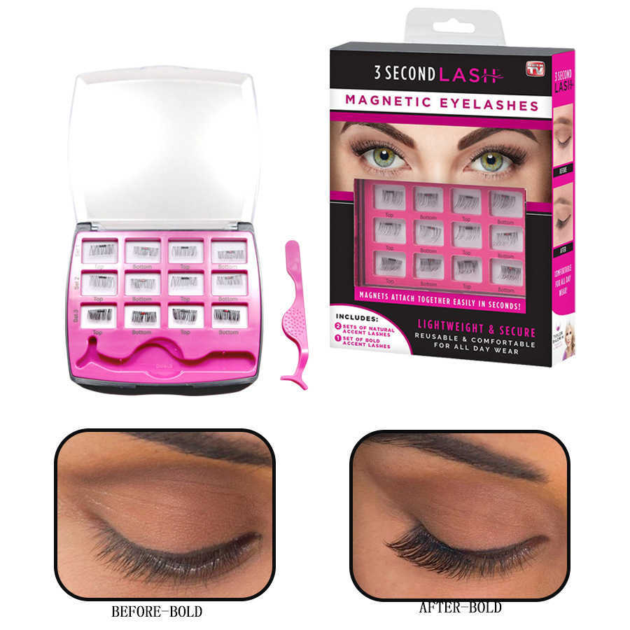 Magnetic suction false eyelashes segmented false eyelashes Qingdao flat false eyelashes magnetic suction eyelashes W250324