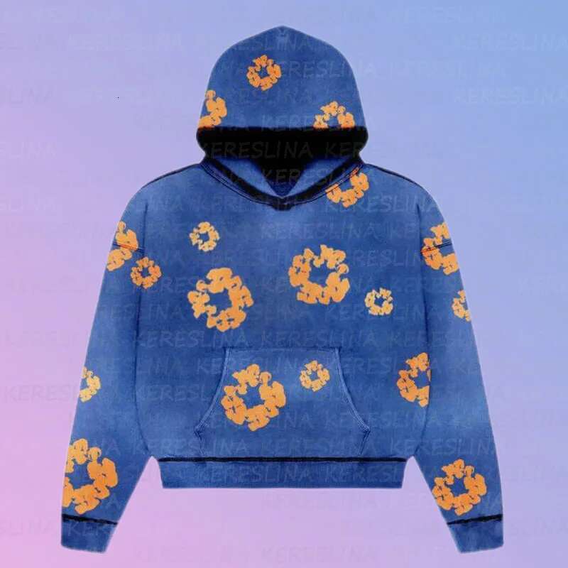 Designer clothes 2025 European American Cross-Border New Hoodie Y2k Washed Printed Street Trend Men's And Women's Hooded Pullover Top