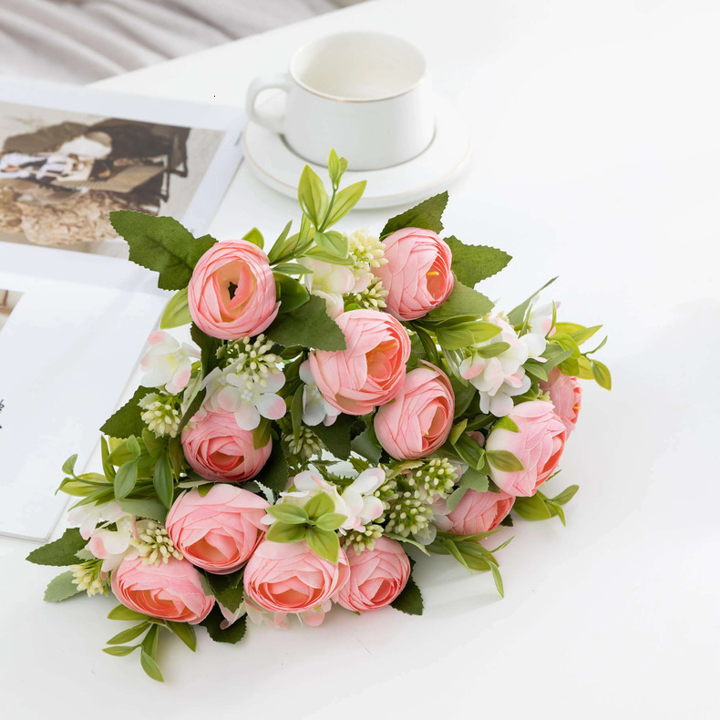 Faux wers DIY Kit Realistic Simulated Tea Roses with Multiple Forks for Creative Table Scapes beautiful