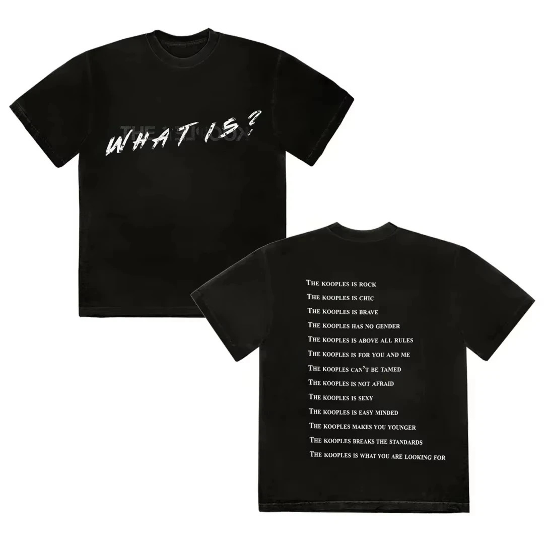 Summer Graphic Printing Mens and Womens Casual Loose Tshirt Kooples Oneck Y2K Top 250324