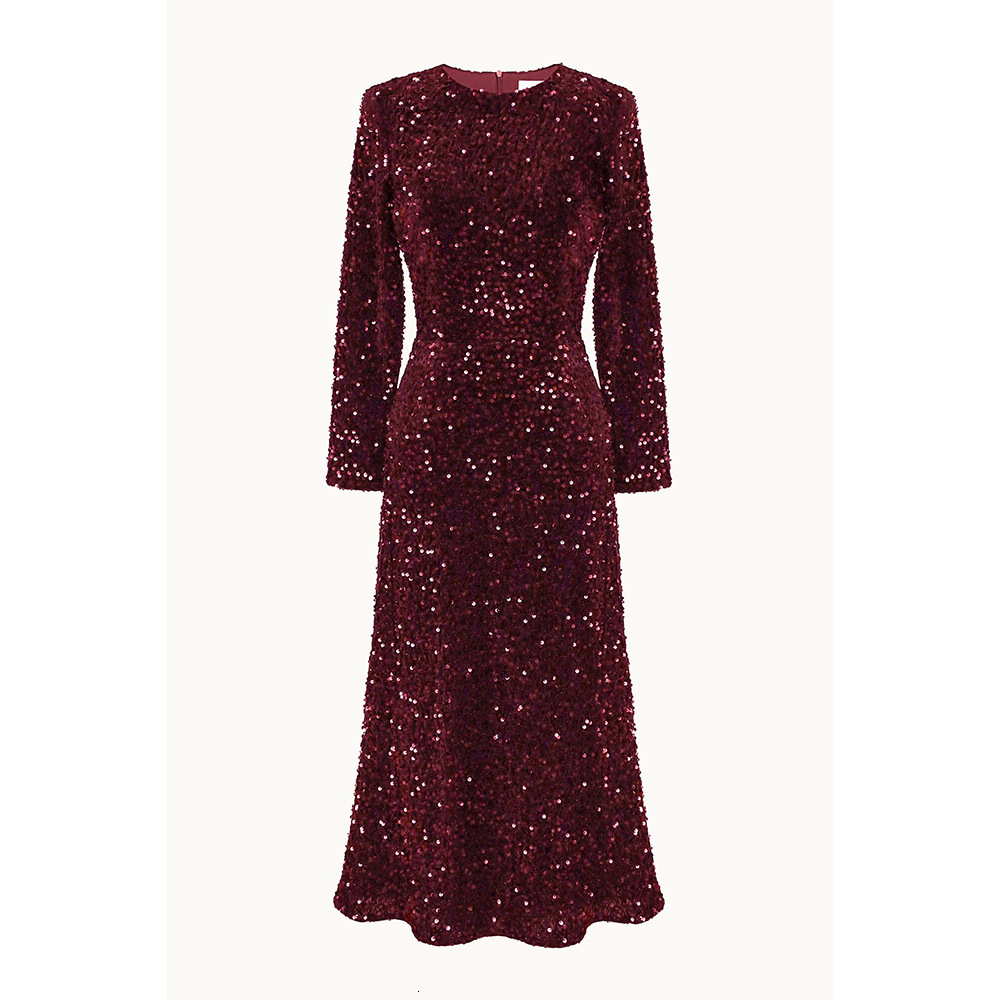 Glitter 2025 Autumn/Winter New Velvet Bead Slimming Fishtail Skirt Evening Dress