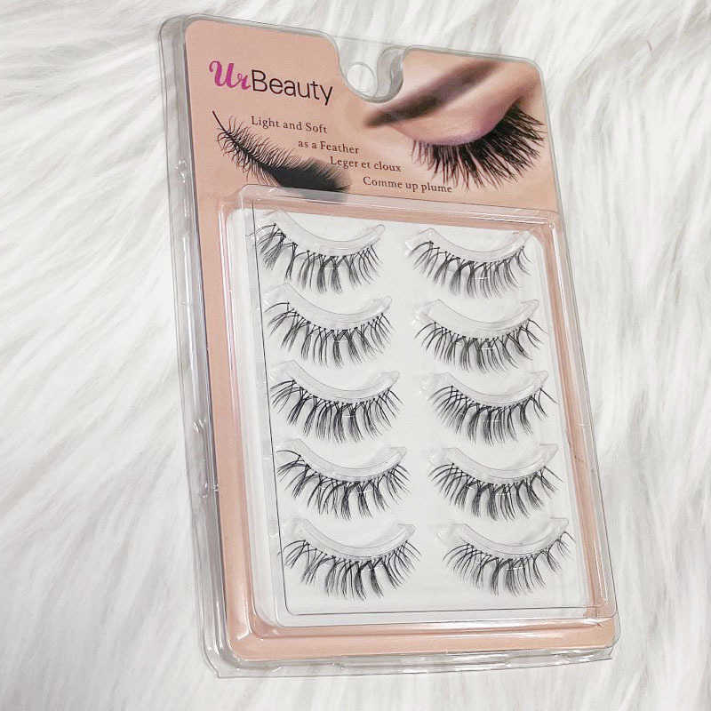 Little Devil False Eyelash Natural Simulation Big Eyelash Transparent Stem Five Pair Set Eyelash W250324