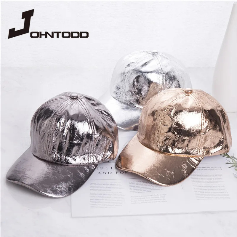 Fashion Trendy Mens and Womens Gold and Silver Champagne Sparkling Snaps Hat Unisex Outdoor Baseball Hat Gorro Adjustable 250322