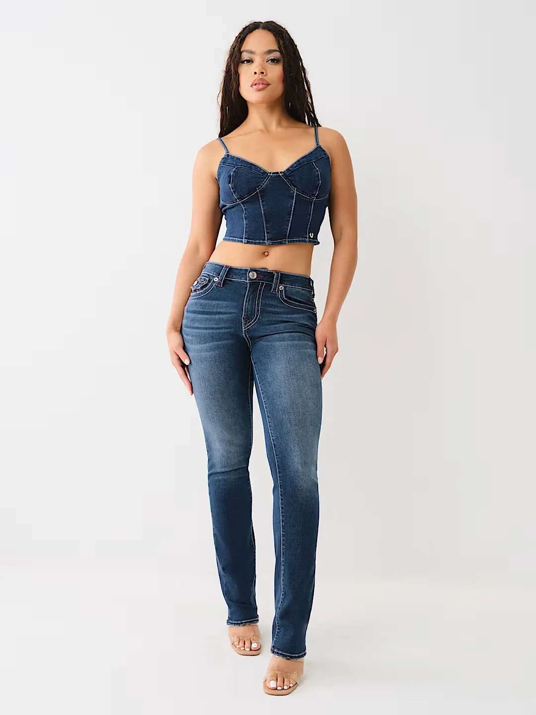 Y2k Women Vintage Gothic Fashion Embroidered Hip Hop Street Leisure Denim Pants True Brand High Waist Straight Wide Leg Jean