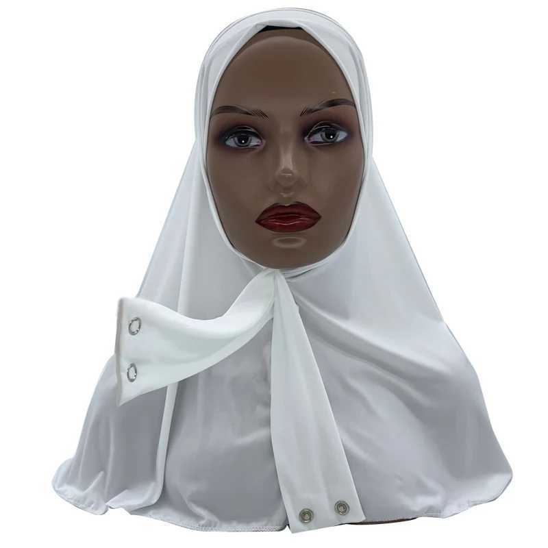 Ready Snap Fastener Headband Breathable Muslim Scalp Cap Regular Neck Shawl Warm Headband X250324