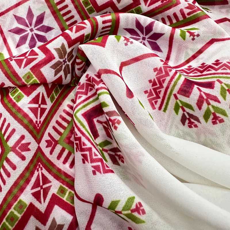 New Kuffiyeh Printed Chiffon Headscarf Breathable Soft Large Size Fashionable Forward Scarf Shawl Muslim Headscarf Shawl Ramadan X250324