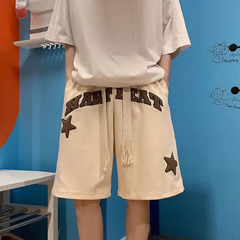 American street sports shorts mens summer loose fit national fashion basketball high sweatpants five season pants 250312